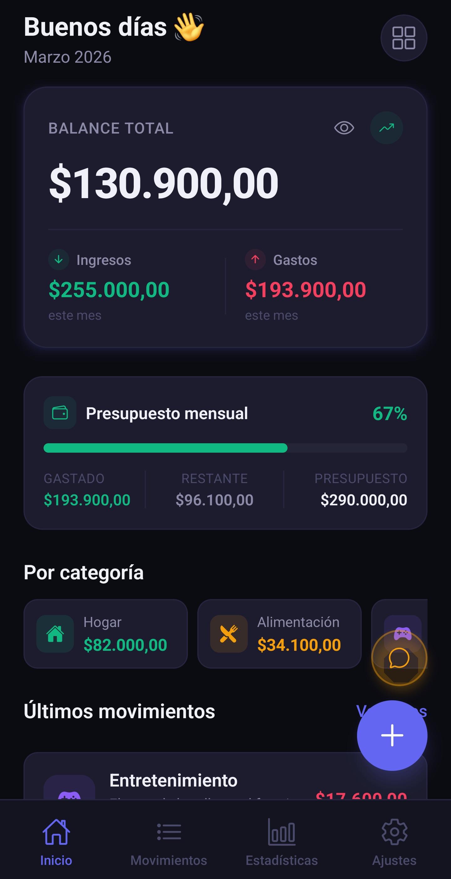 Cashiq app — dashboard
