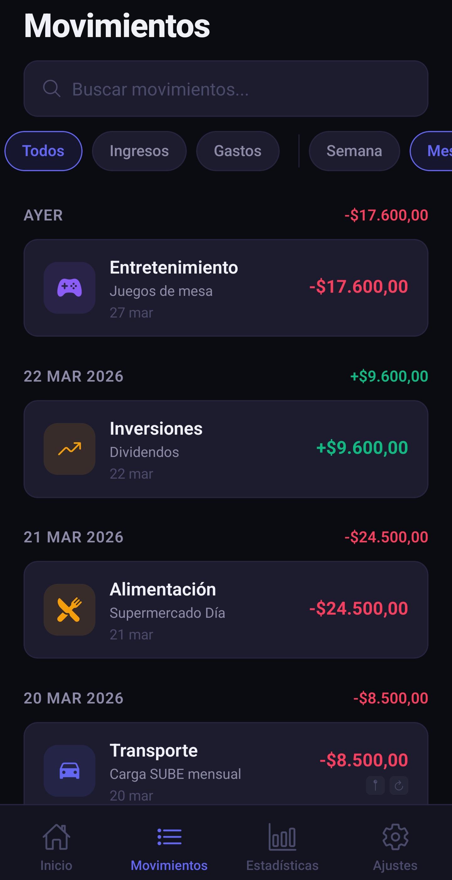 Cashiq app — budgets